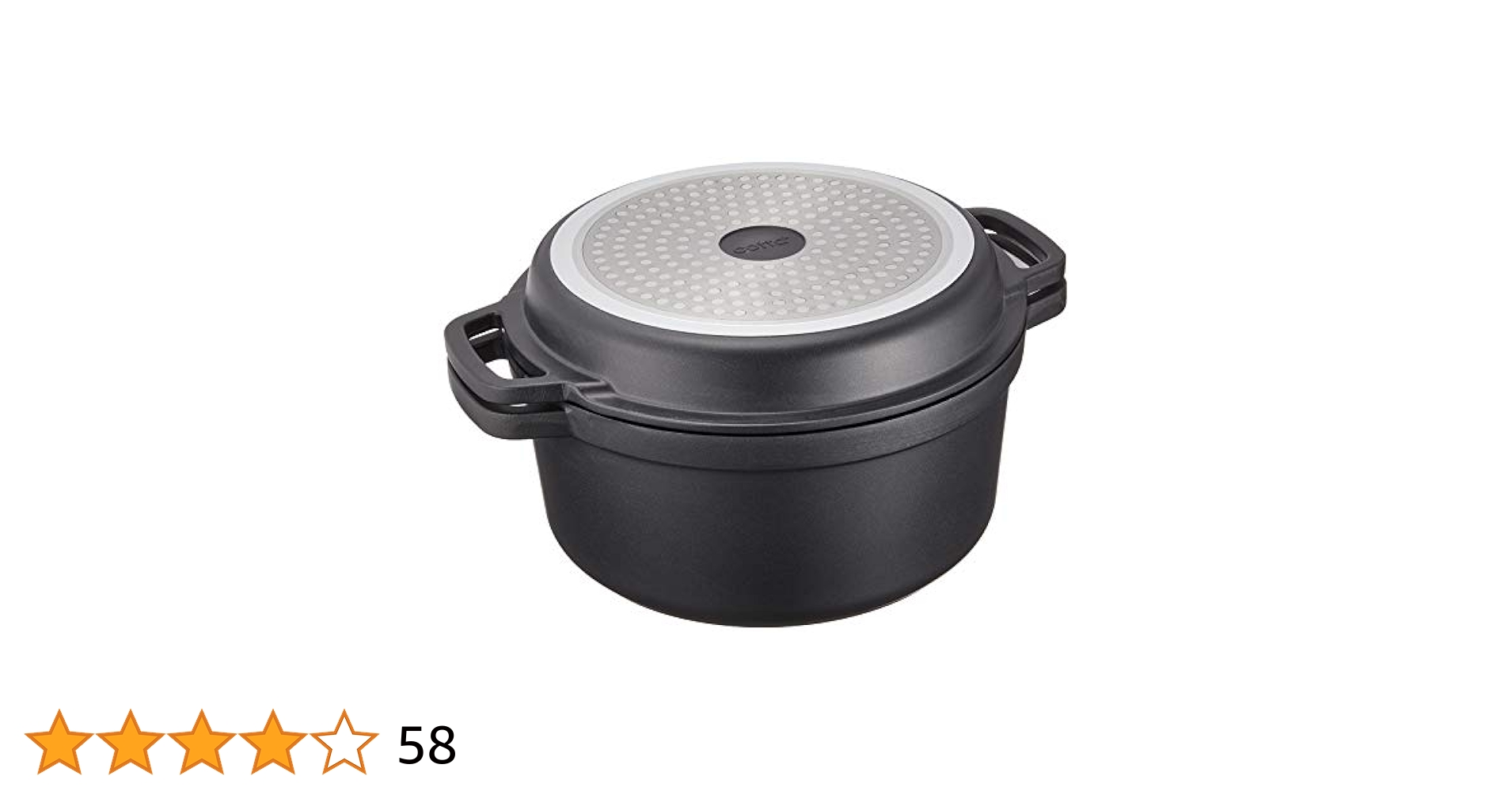 Amazon.co.jp: cotta 無水調理鍋 黒 直径:24cm 本体高さ:11.5cm